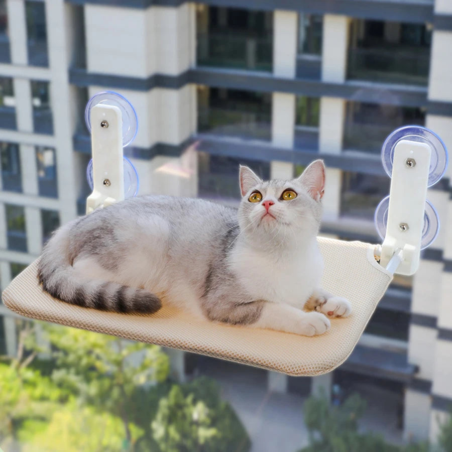 Hamaca de Ventana Plegable para Gatos, con Ventosas