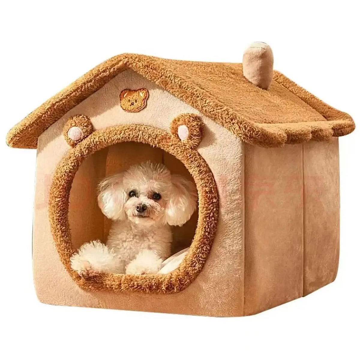 Caseta Cálida para Perros de Interior, Desmontable y Lavable