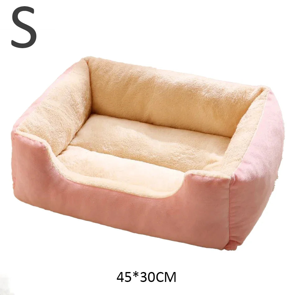 Cesta Cama de Peluche para Gatos y Perros Pequeños