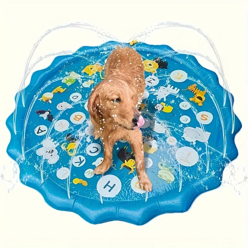 Piscina Resistente para Mascotas con Función de Spray de Agua