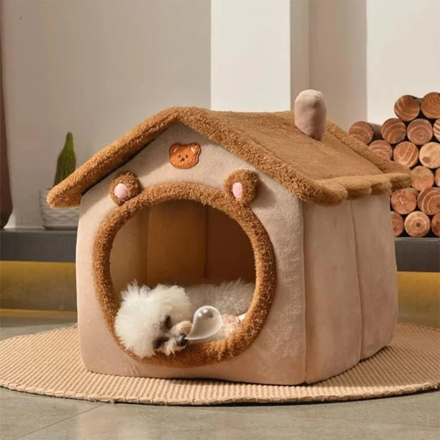 Casa-Cueva Sofa Plegable y Lavable para Mascotas Pequenas