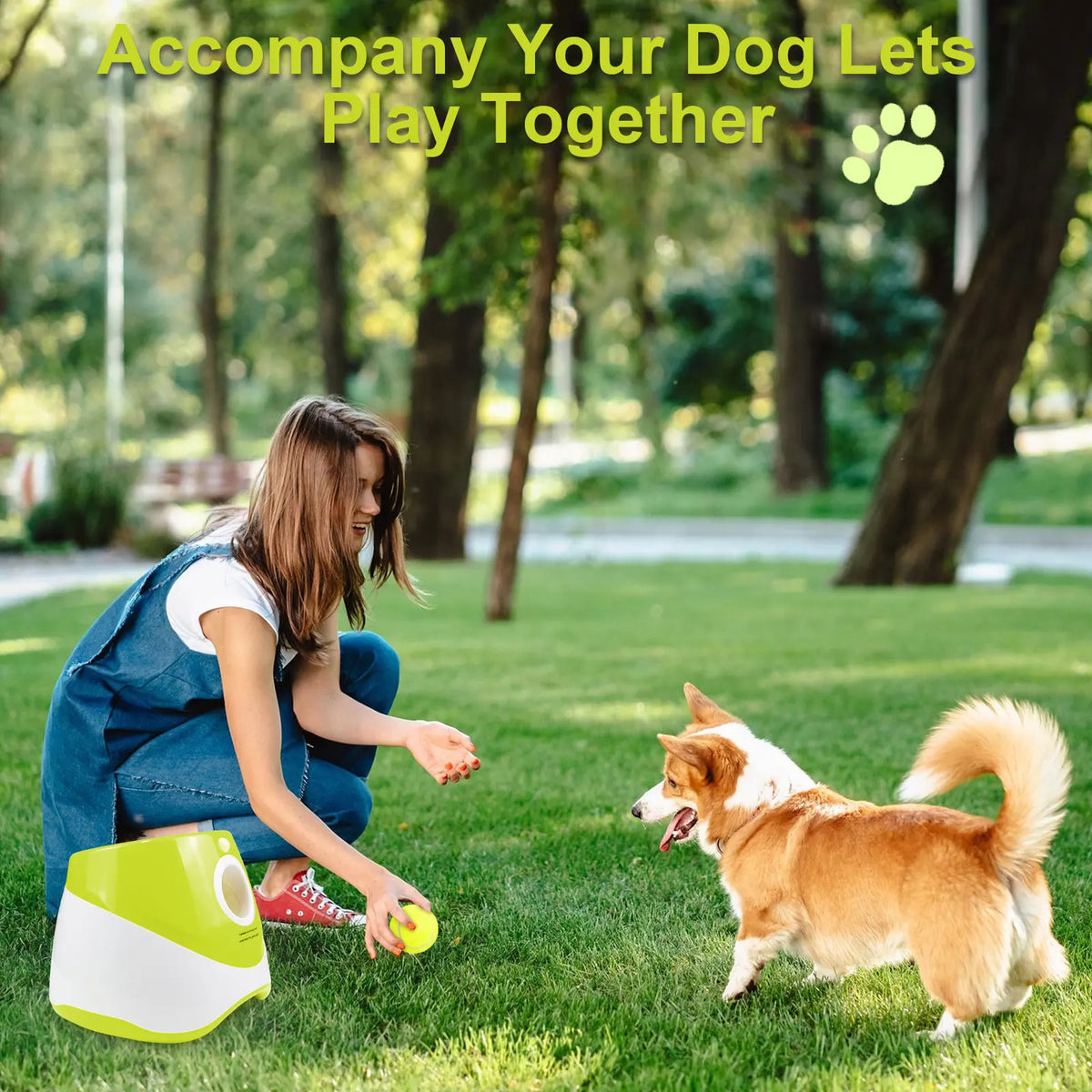 Lanzador Automático de Pelotas para Perros, Recargable