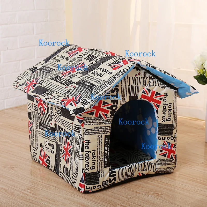 Caseta Portátil Impermeable para Mascotas de Exterior