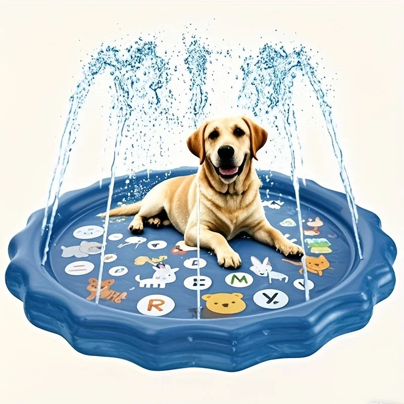 Piscina Resistente para Mascotas con Función de Spray de Agua