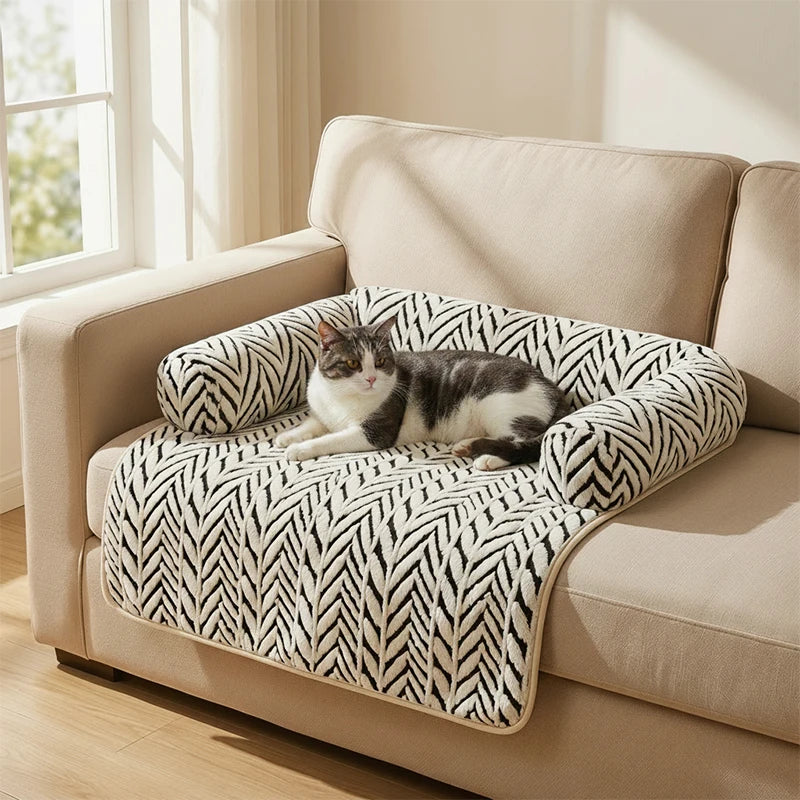 Alfombra Protectora de Sofá con Bordes, para Perros y Gatos