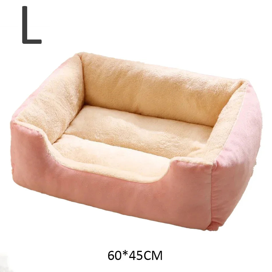 Cesta Cama de Peluche para Gatos y Perros Pequeños